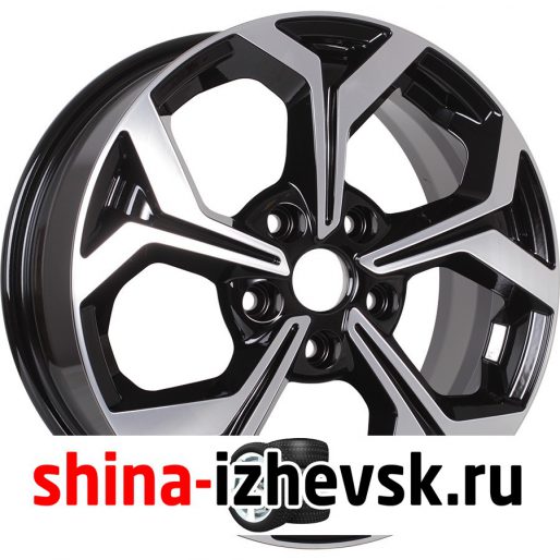 Колесный диск КиК Серия Реплика КС878 (16_Ceed CD) 6.5xR16 5×114.3 ET50 DIA67.1 черный глянцевый с полированными элементами лицевой поверхности в Ижевске